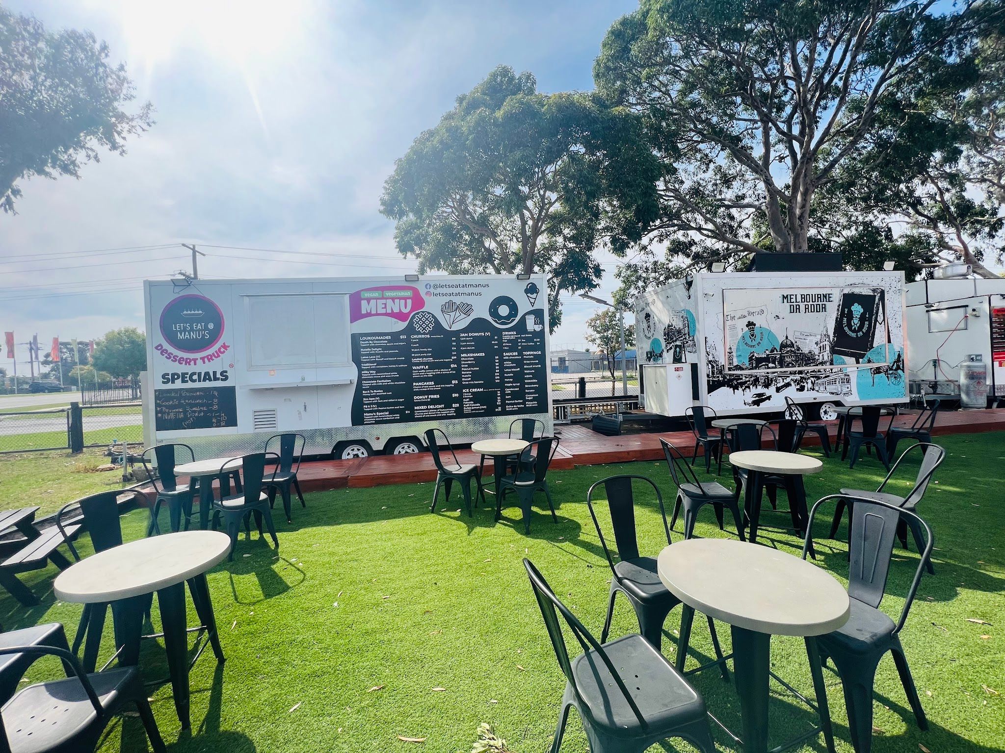Chef Sam at the food truck, Cranbourne